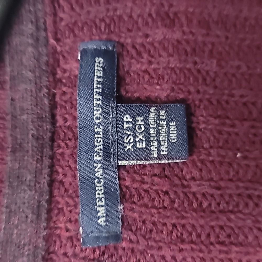 American Eagle Outfitters Maroon Cardigan - Picture 3 of 5